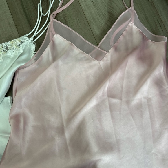 Victoria's Secret Pink and White Satin Camisole - Picture 5 of 6